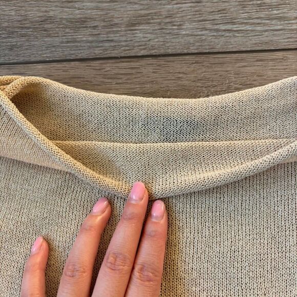 STRENESSE GABRIELE STREHLE beige boatneck double collared knit sweater size smal - Picture 4 of 7